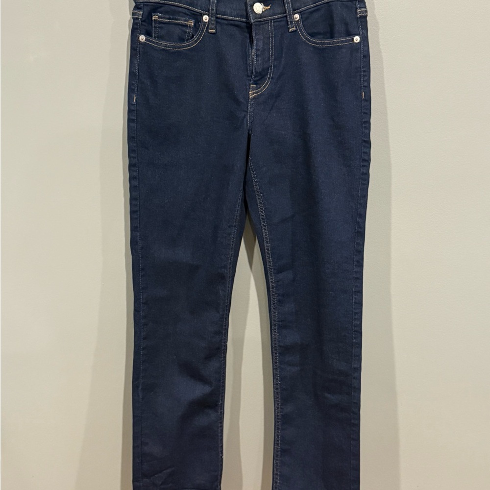 *GENTLY WORN* Women's Banana Republic Mid-Rise Slim Size 4 Dark Wash Jean